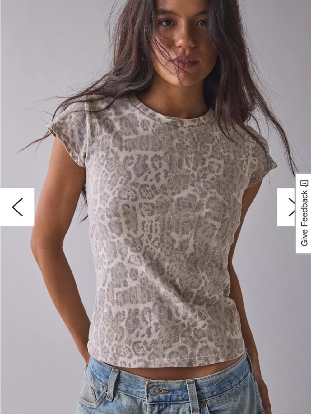 BDG Leopard-Print Short Sleeve Tee